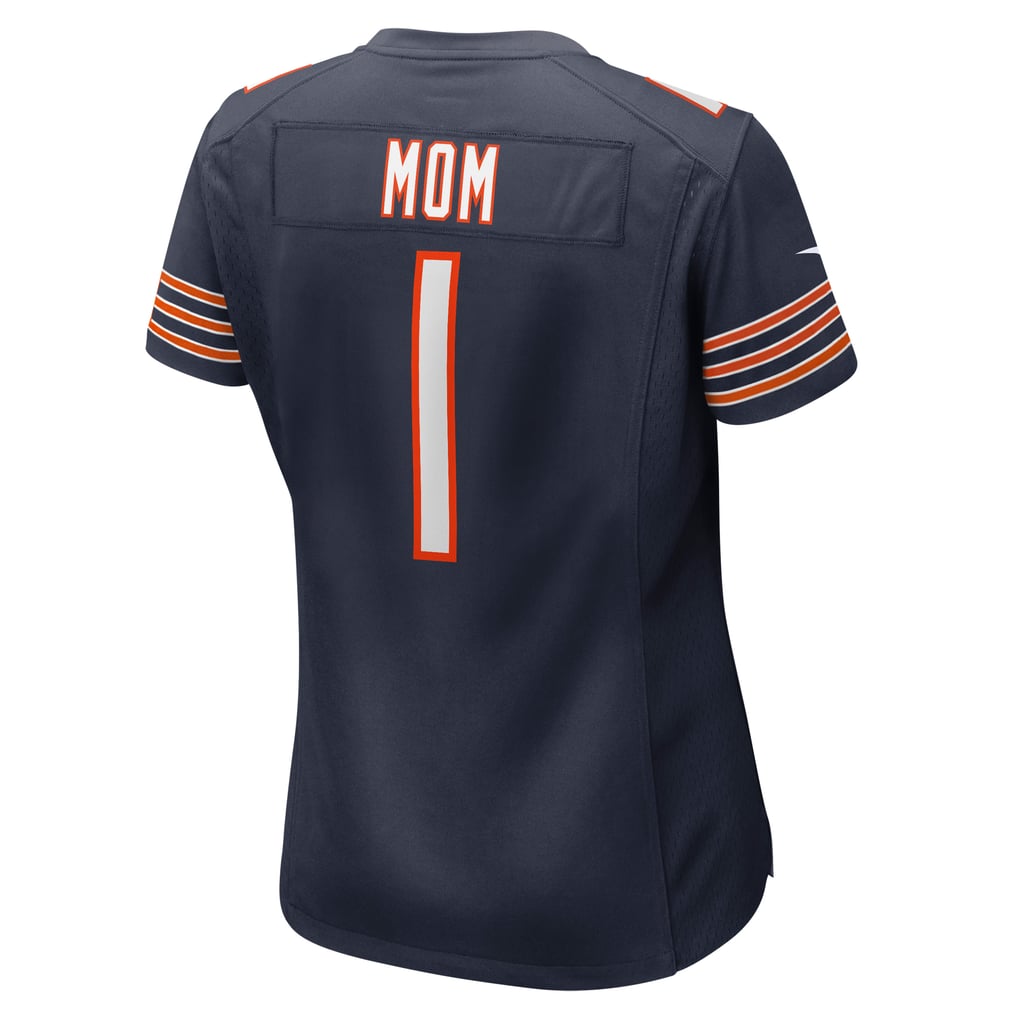 Women's Chicago Bears Number 1 Mom Nike Navy Game Jersey - Image 4