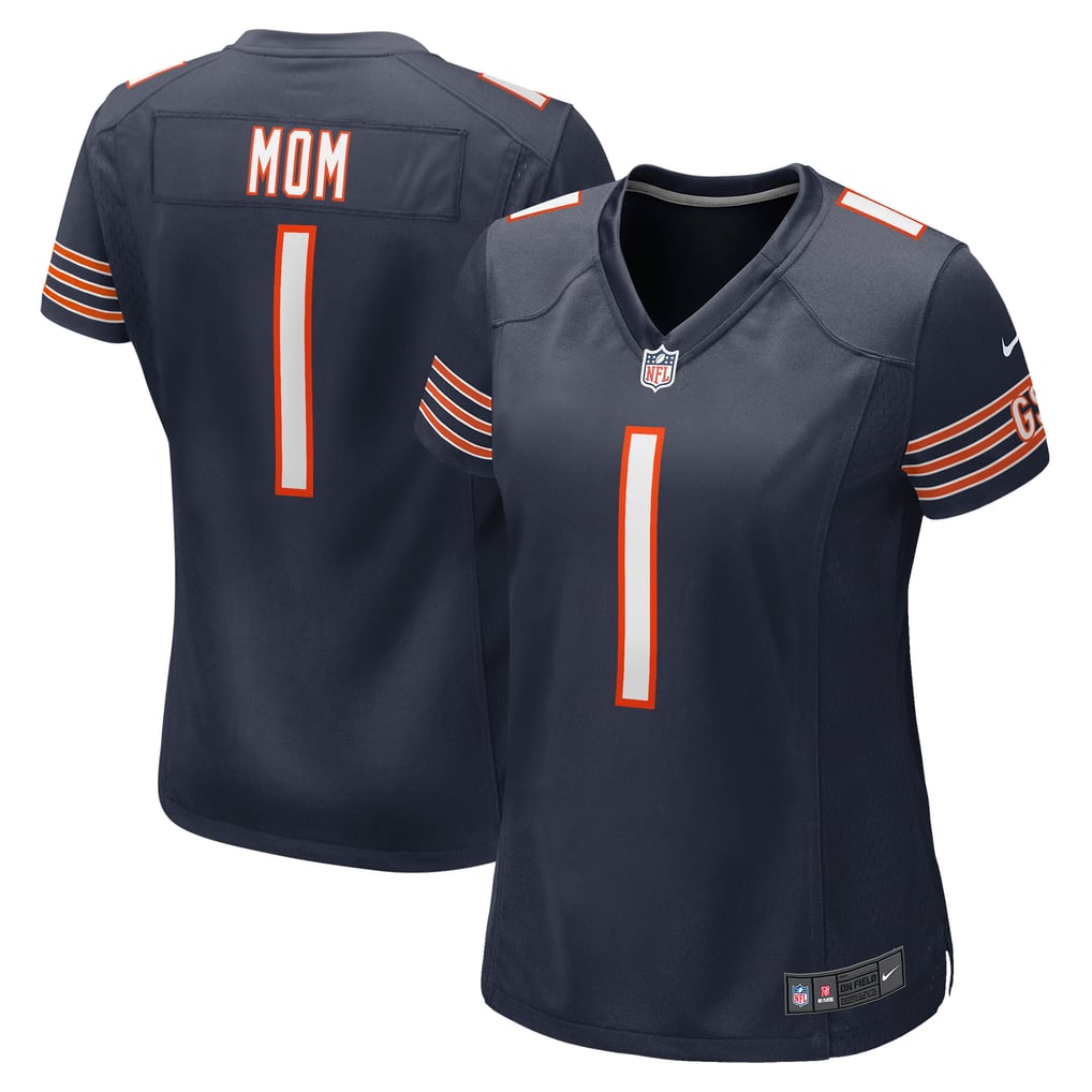Women's Chicago Bears Number 1 Mom Nike Navy Game Jersey - Image 1
