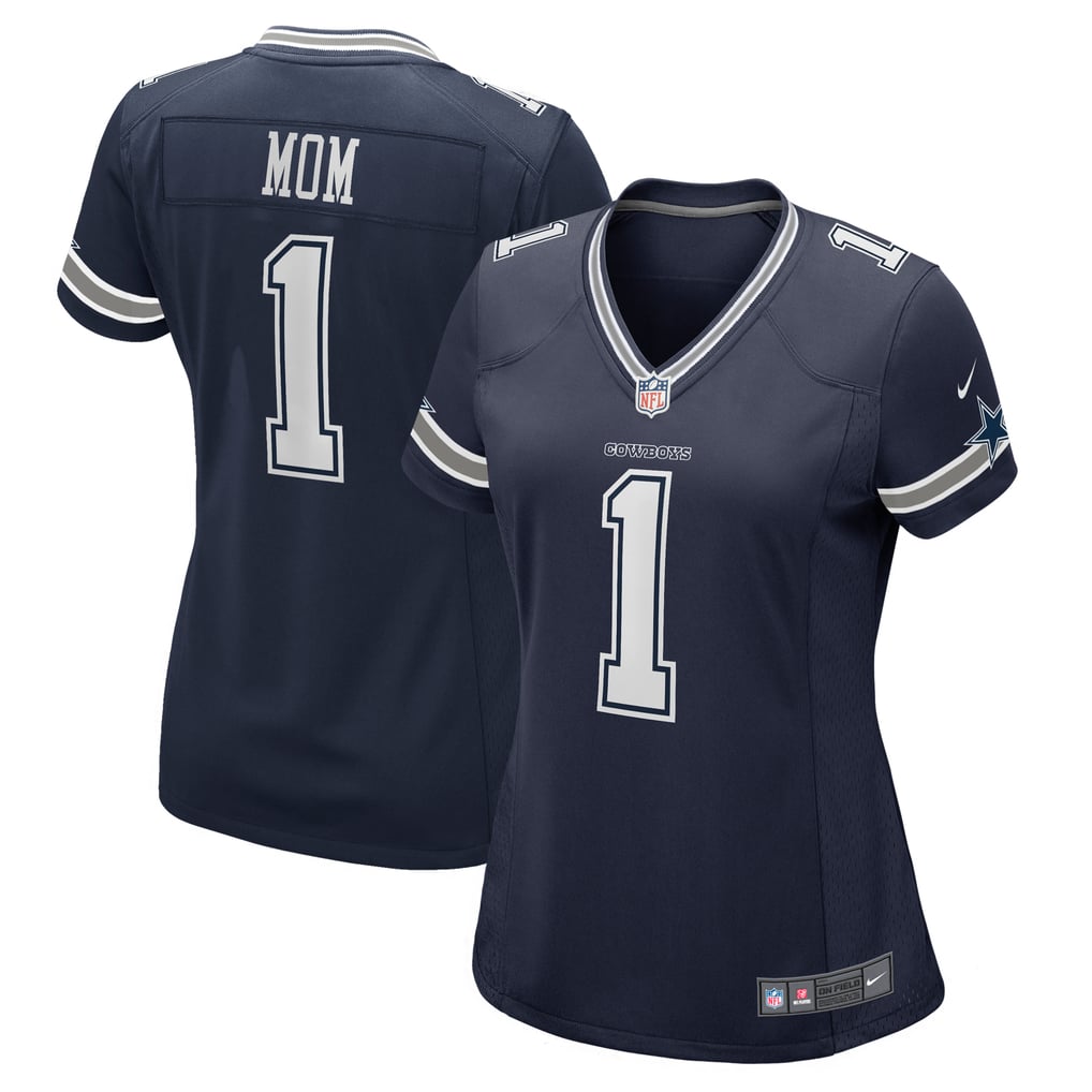 Women's Dallas Cowboys Number 1 Mom Nike Navy Game Jersey - Image 2