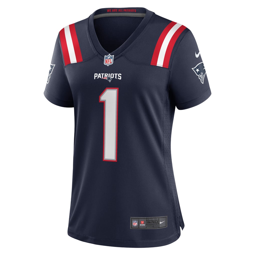 Women's New England Patriots Number 1 Mom Nike Navy Game Jersey - Image 3
