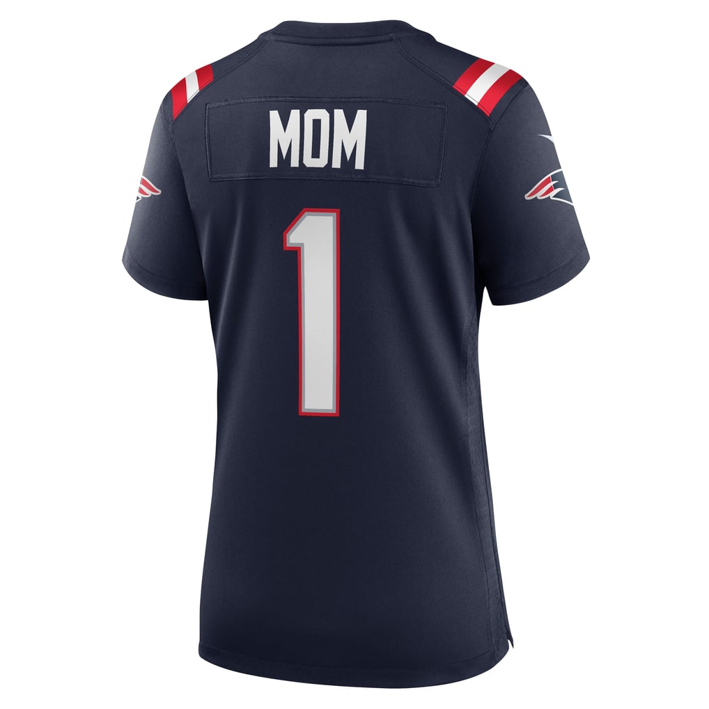 Women's New England Patriots Number 1 Mom Nike Navy Game Jersey - Image 4