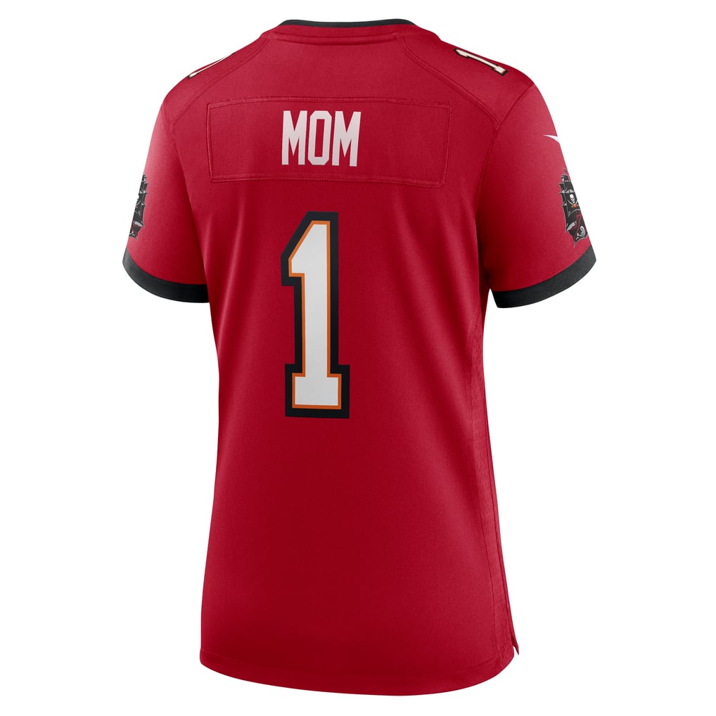 Women's Tampa Bay Buccaneers Number 1 Mom Nike Red Game Jersey - Image 4