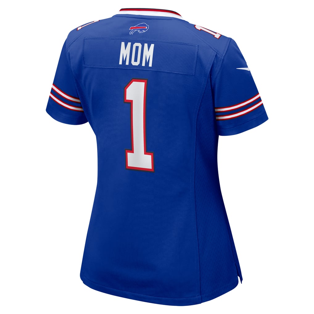 Women's Buffalo Bills Number 1 Mom Nike Royal Game Jersey - Image 4