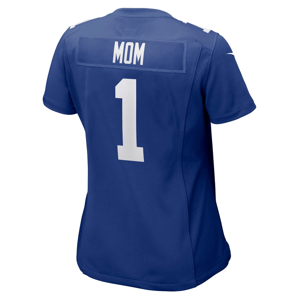 Women's New York Giants Number 1 Mom Nike Royal Game Jersey - Image 4