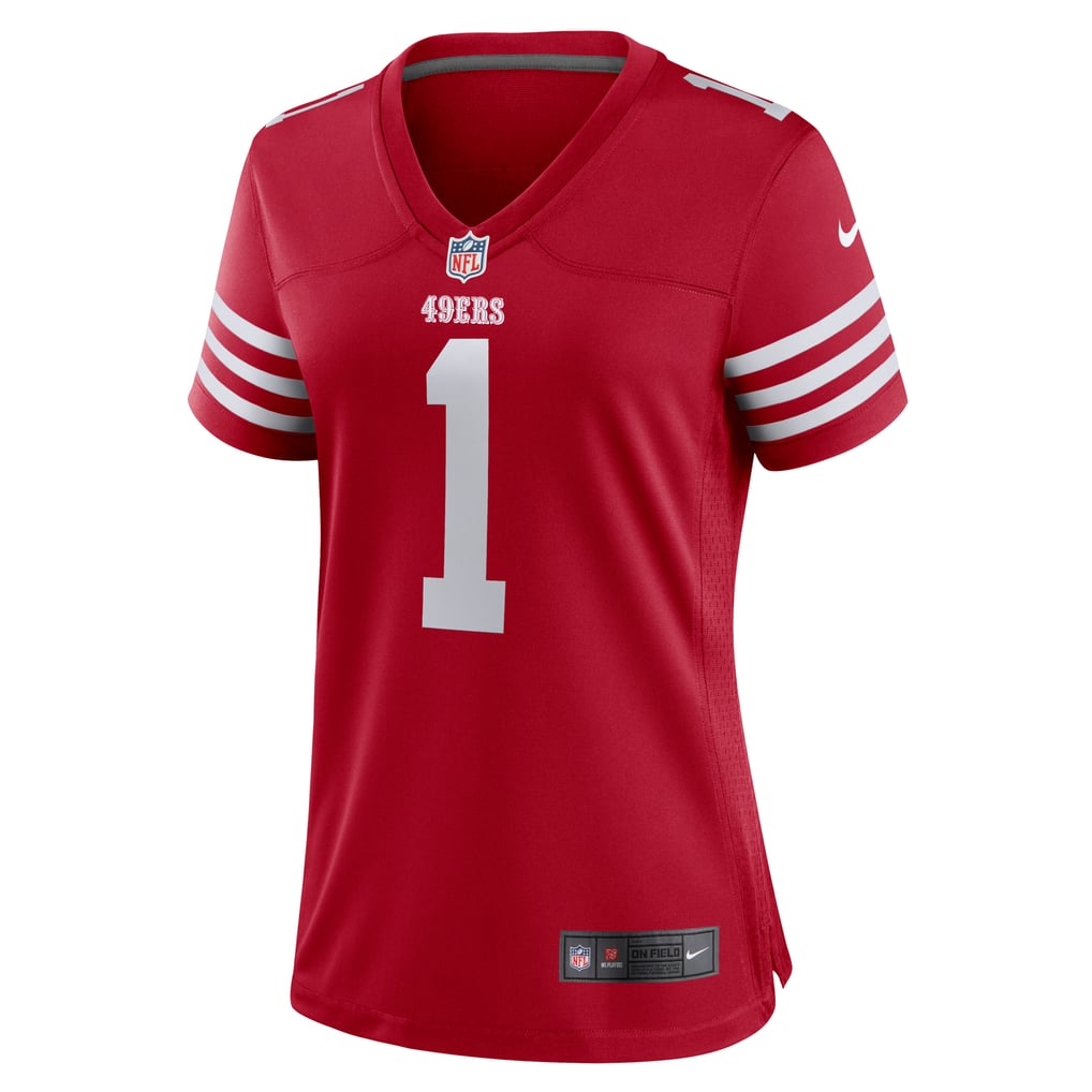 Women's San Francisco 49ers Number 1 Mom Nike Scarlet Game Jersey - Image 3