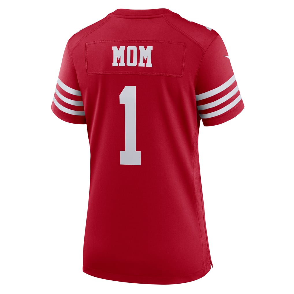 Women's San Francisco 49ers Number 1 Mom Nike Scarlet Game Jersey - Image 4