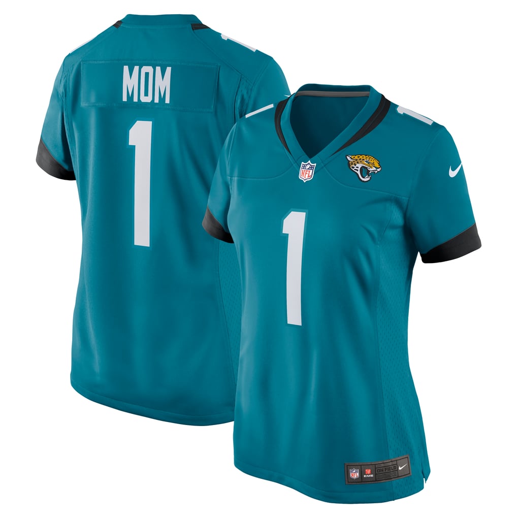 Women's Jacksonville Jaguars Number 1 Mom Nike Teal Game Jersey - Image 2
