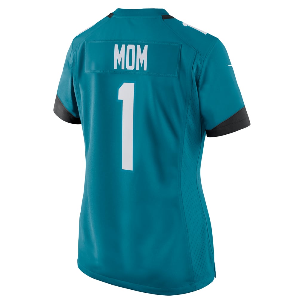 Women's Jacksonville Jaguars Number 1 Mom Nike Teal Game Jersey - Image 4