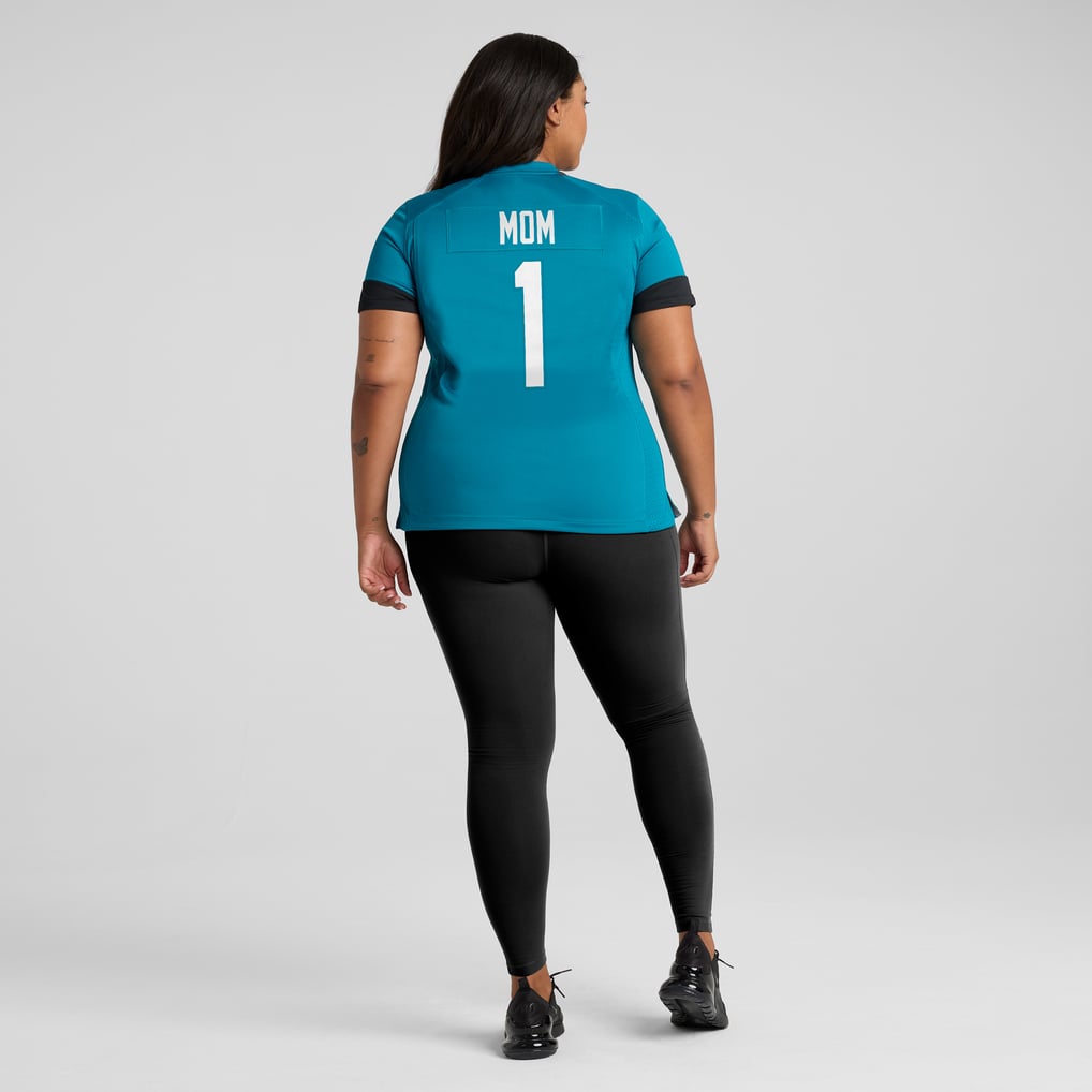 Women's Jacksonville Jaguars Number 1 Mom Nike Teal Game Jersey - Image 8