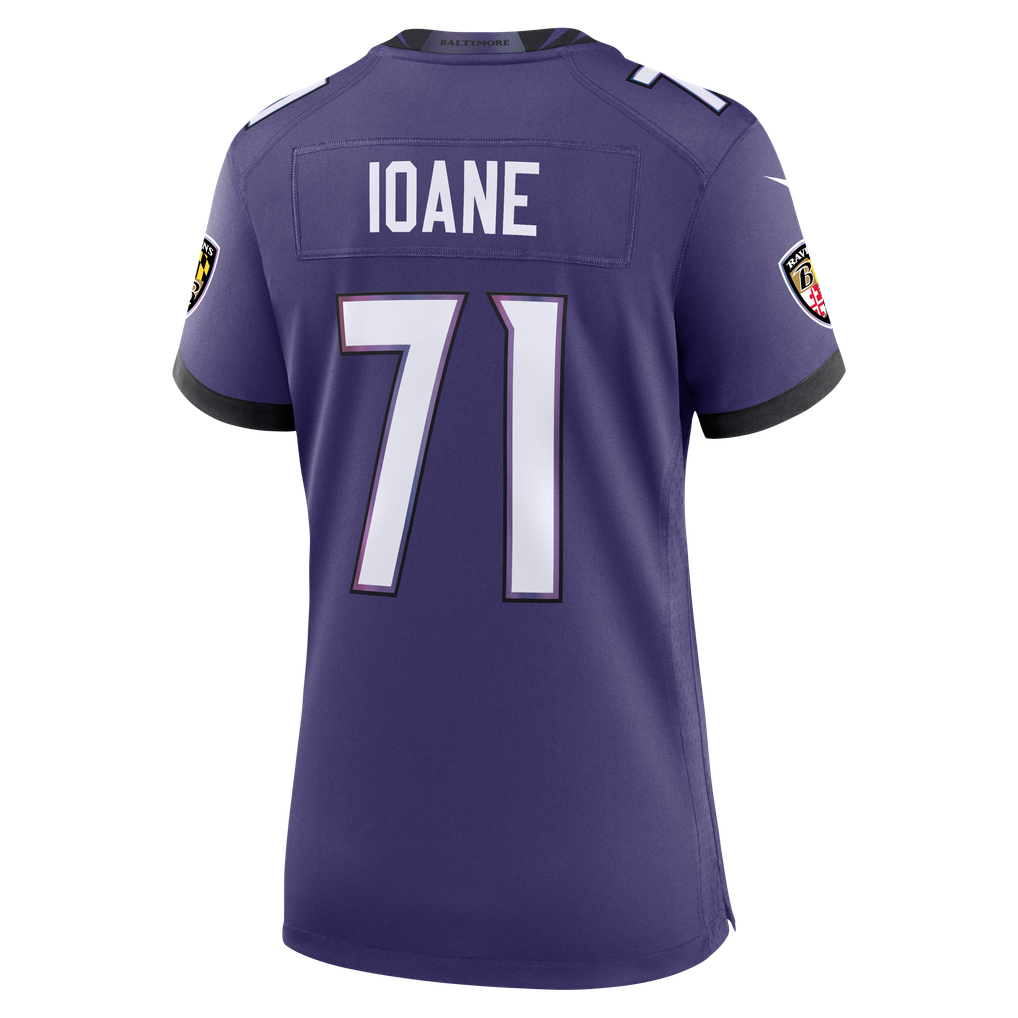 Women's Baltimore Ravens Olaivavega Ioane Nike Purple Team Game Jersey