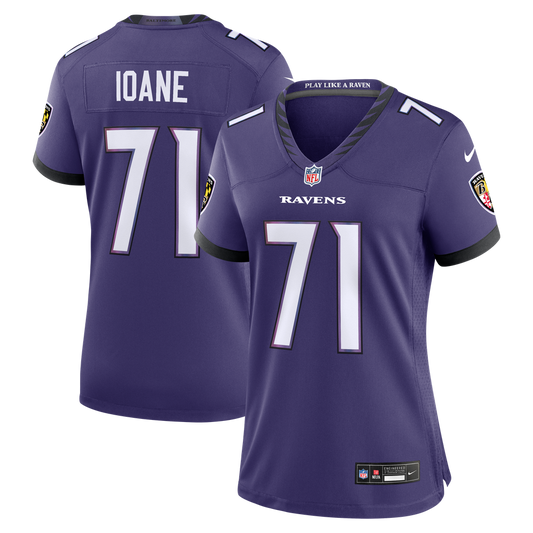 Women's Baltimore Ravens Olaivavega Ioane Nike Purple Team Game Jersey