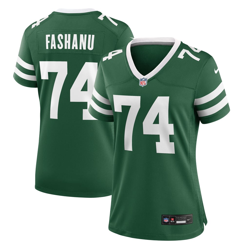 Women's New York Jets Olu Fashanu Nike Legacy Green Game Jersey - Image 1