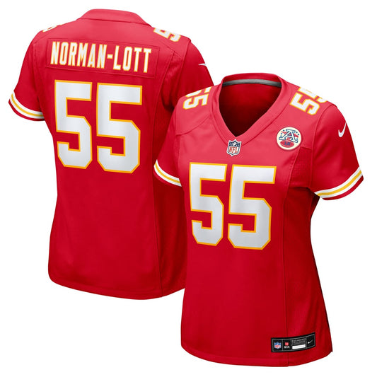 Women's Kansas City Chiefs Omarr Norman-Lott Nike  Red Team Game Jersey - Image 1