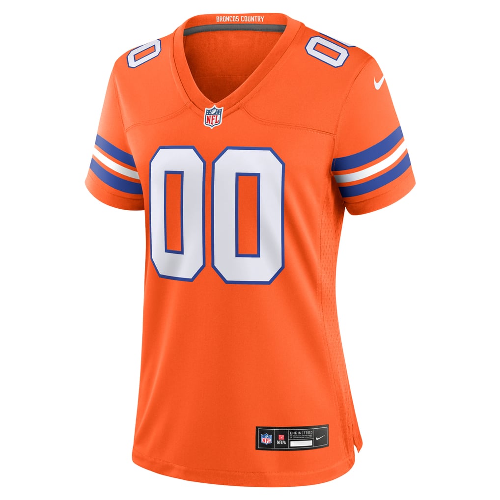 Women's Denver Broncos Nike Orange Mile High Collection 1977 Throwback Custom Game Jersey - Image 3