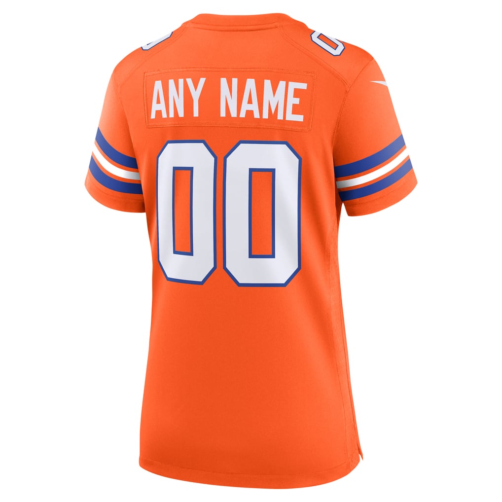 Women's Denver Broncos Nike Orange Mile High Collection 1977 Throwback Custom Game Jersey - Image 4