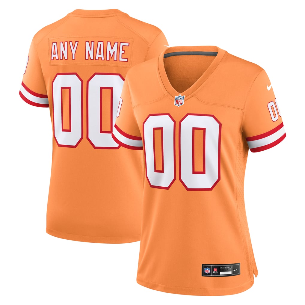 Women's Tampa Bay Buccaneers Nike Orange Custom Throwback Game Jersey - Image 2