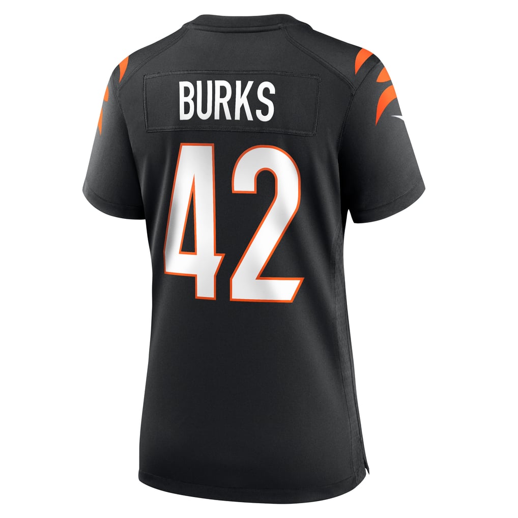 Women's Cincinnati Bengals Oren Burks Nike Black Team Game Jersey - Image 4