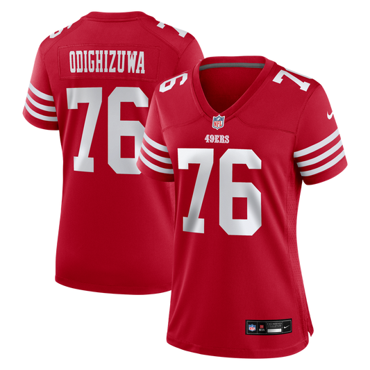 Women's San Francisco 49ers Osa Odighizuwa Nike  Scarlet Team Game Jersey - Image 1