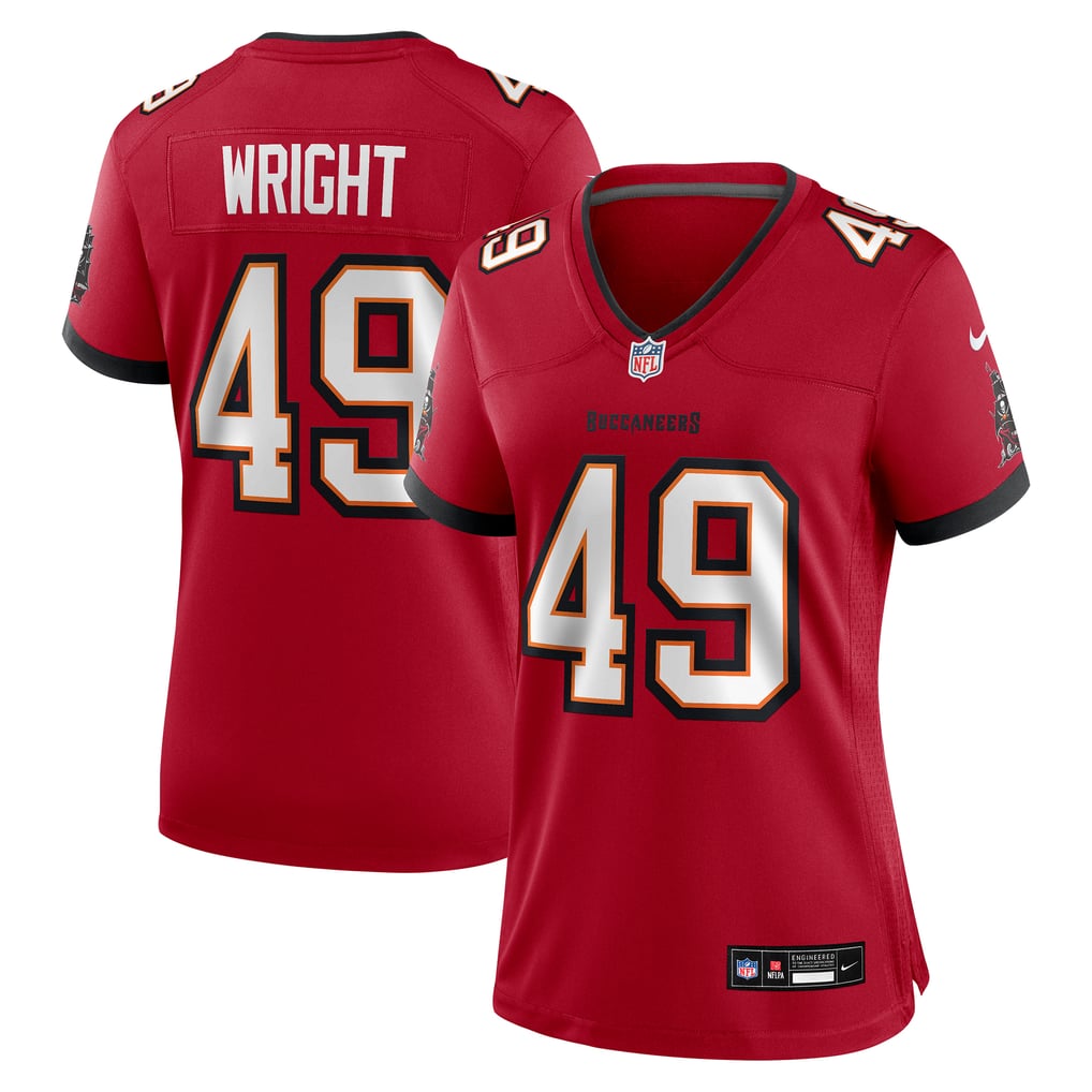 Women's Tampa Bay Buccaneers Owen Wright Nike  Red Team  Game Jersey - Image 2