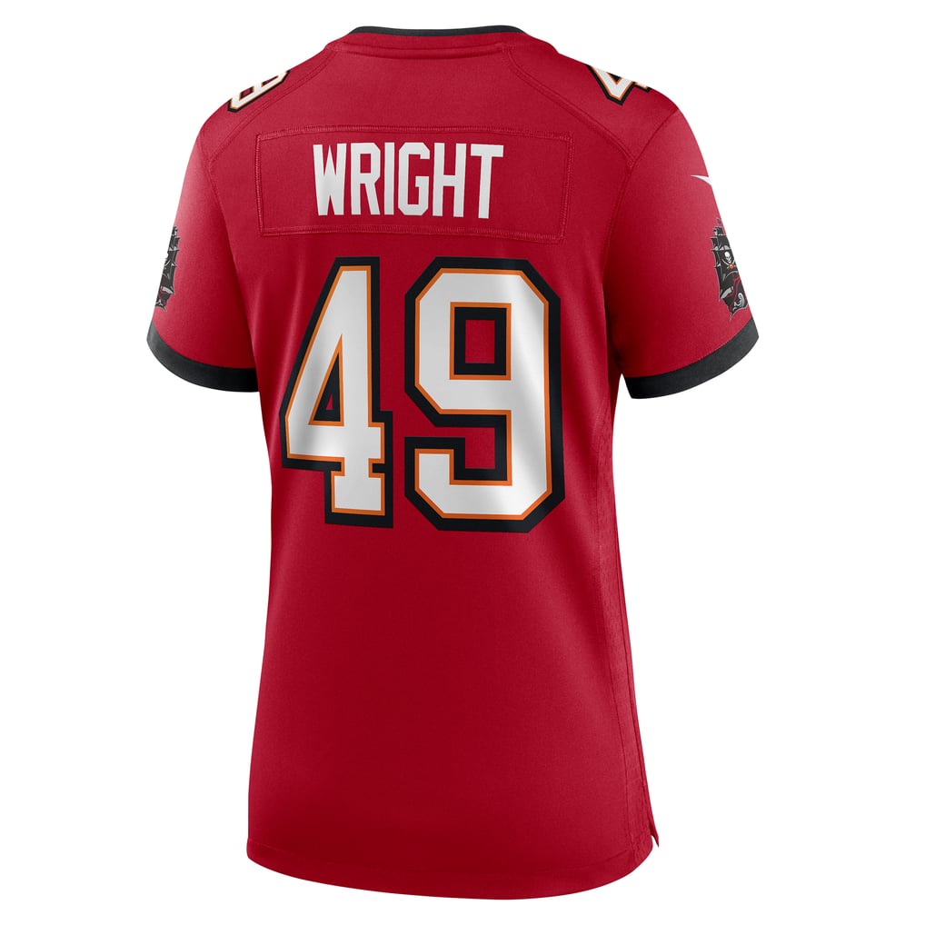Women's Tampa Bay Buccaneers Owen Wright Nike  Red Team  Game Jersey - Image 4