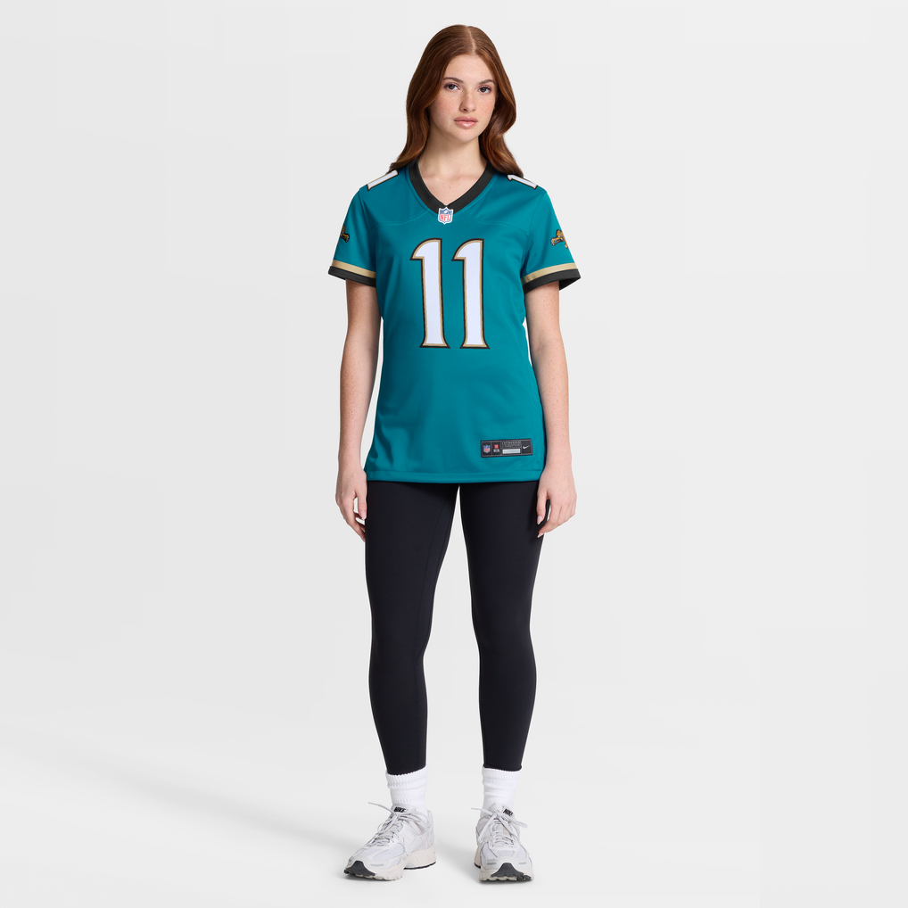 Women's Jacksonville Jaguars Parker Washington Nike Teal Alternate Prowler Throwback Game Jersey - Image 3