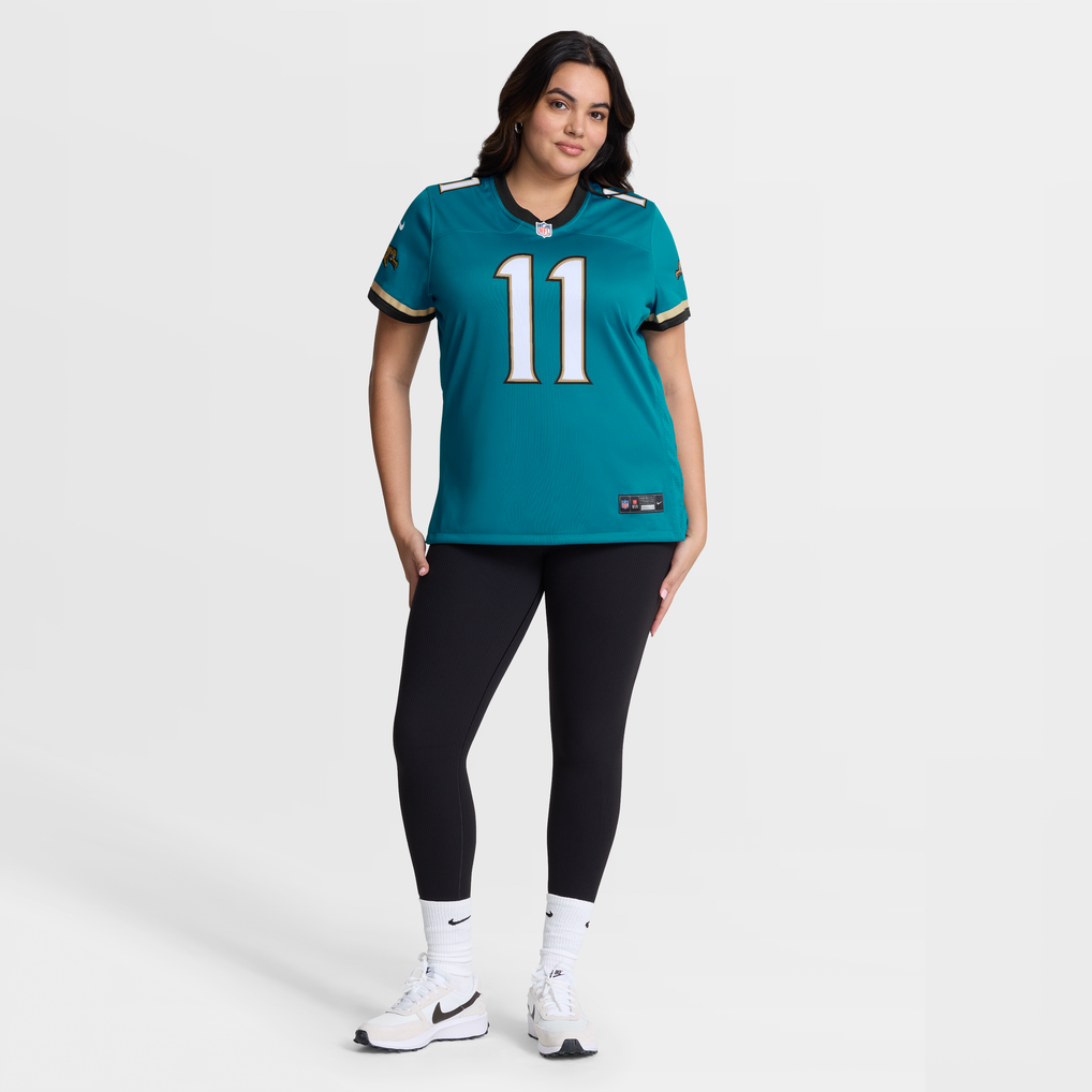 Women's Jacksonville Jaguars Parker Washington Nike Teal Alternate Prowler Throwback Game Jersey - Image 5
