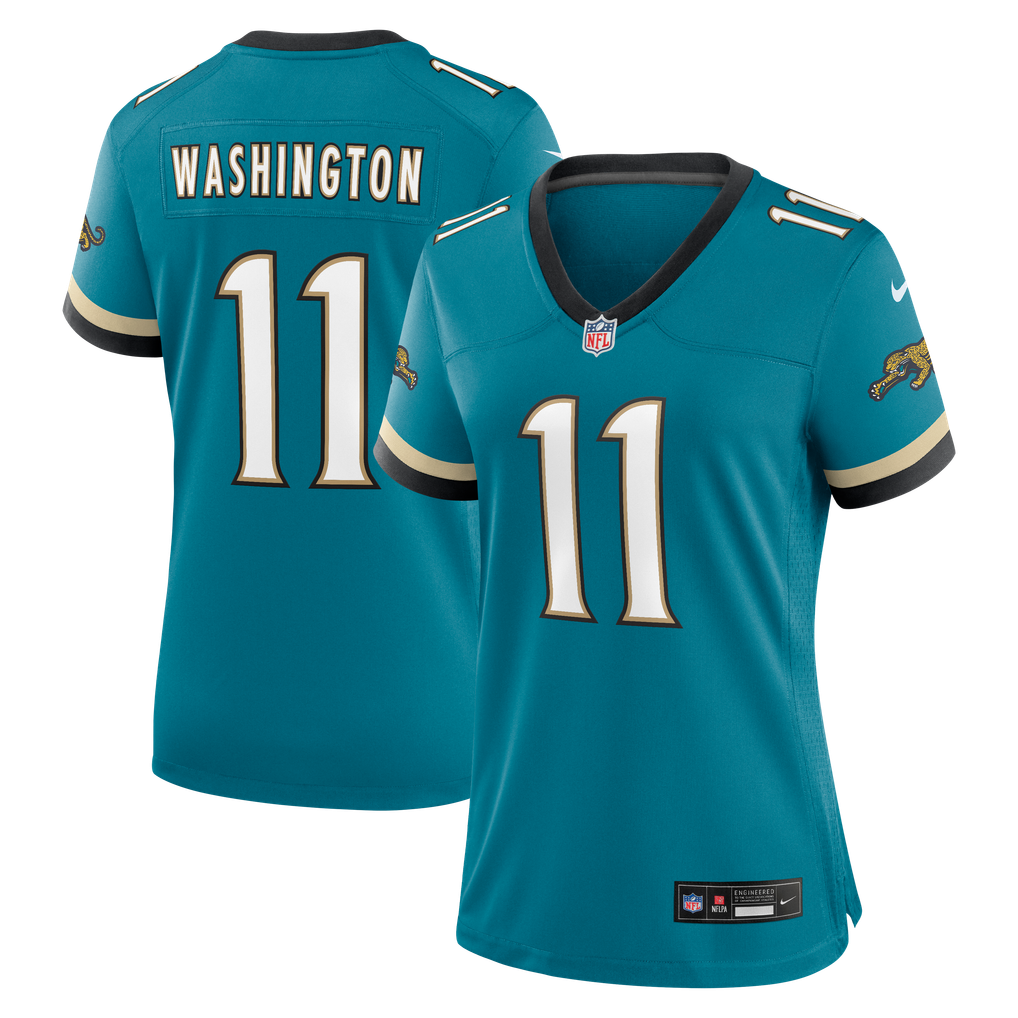 Women's Jacksonville Jaguars Parker Washington Nike Teal Alternate Prowler Throwback Game Jersey - Image 1