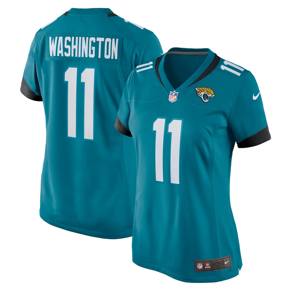 Women's Jacksonville Jaguars Parker Washington Nike  Teal Team Game Jersey - Image 1