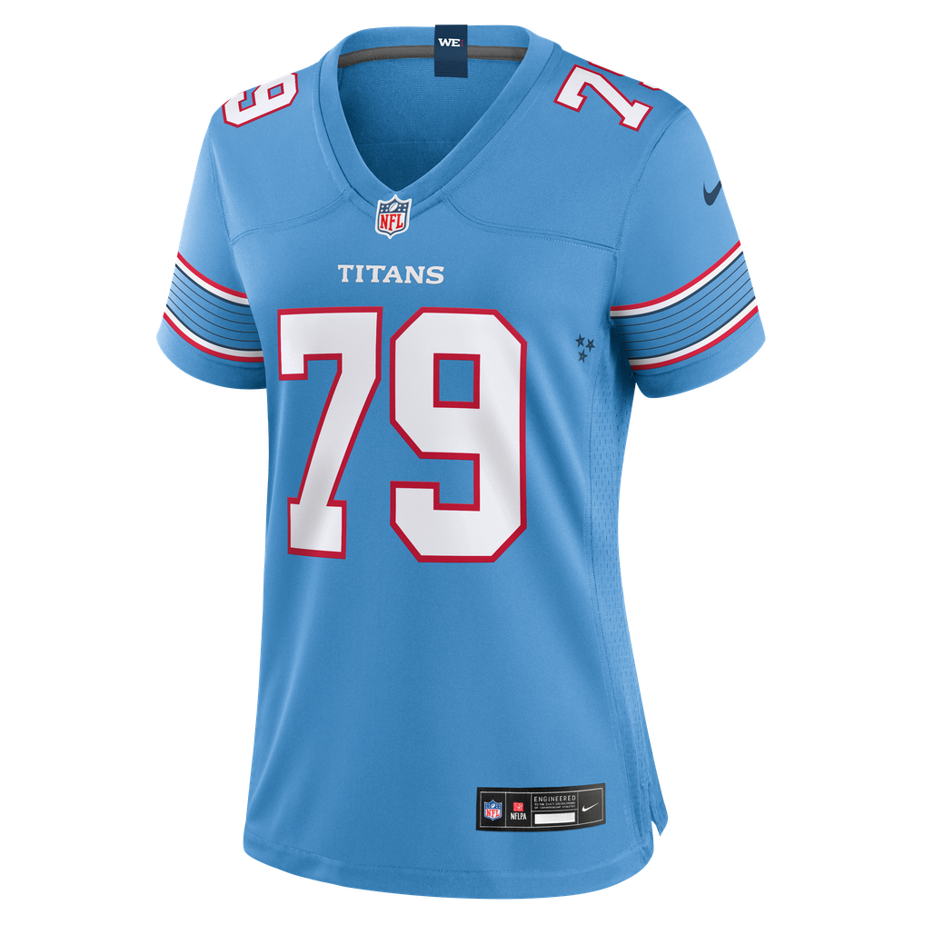 Women's Tennessee Titans Pat Coogan Nike Light Blue Team Game Jersey - Image 3