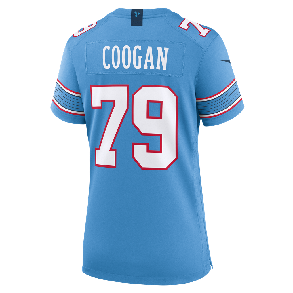 Women's Tennessee Titans Pat Coogan Nike Light Blue Team Game Jersey - Image 4