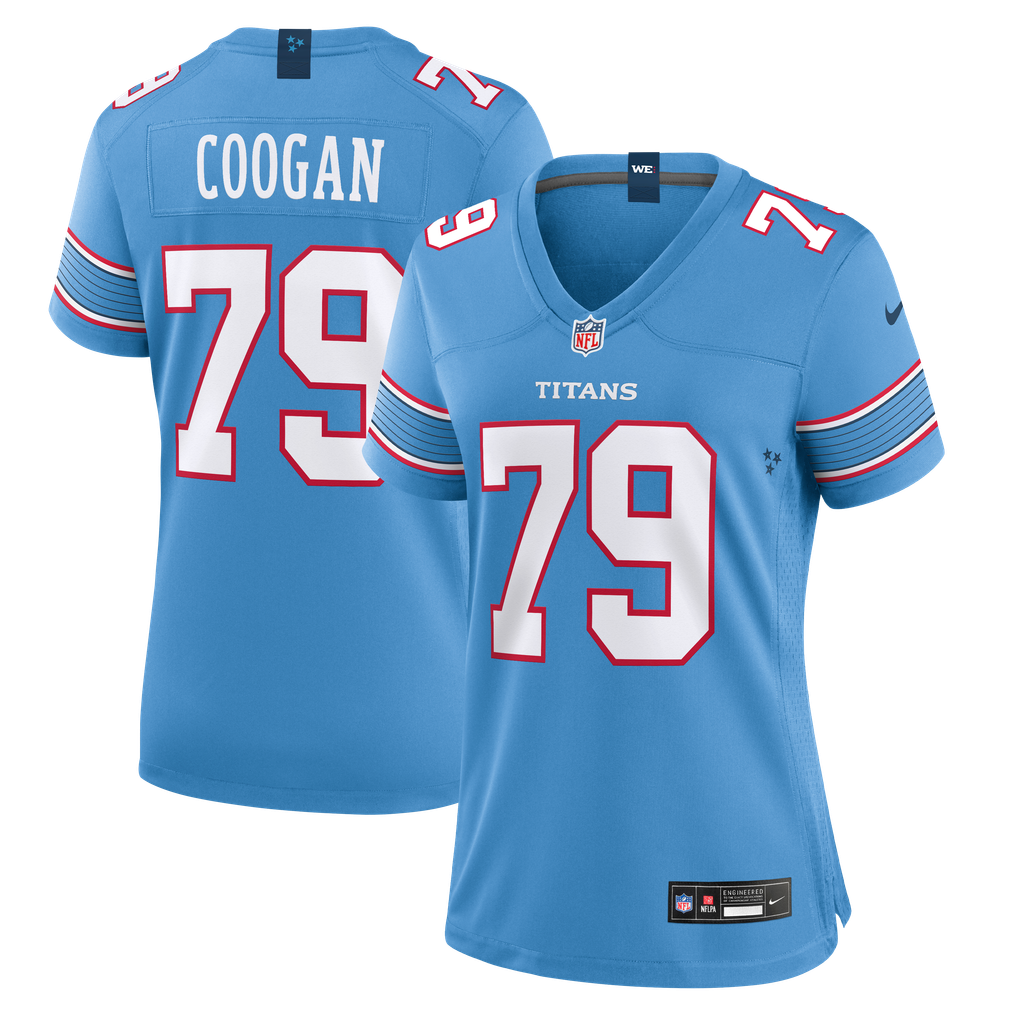 Women's Tennessee Titans Pat Coogan Nike Light Blue Team Game Jersey - Image 1