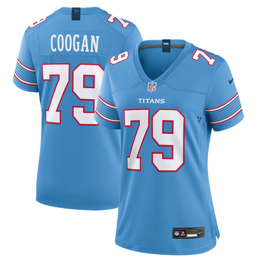 Women's Tennessee Titans Pat Coogan Nike Light Blue Team Game Jersey - Image 1