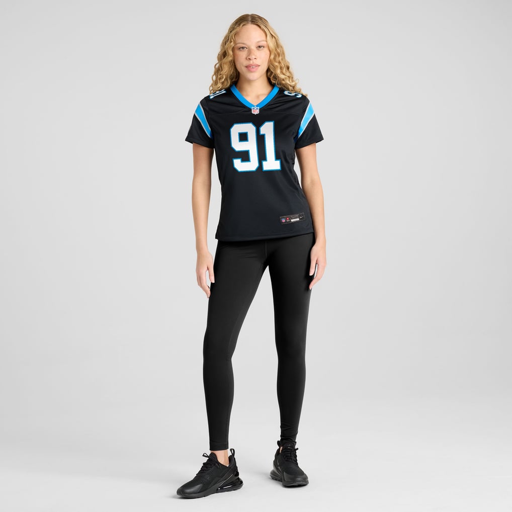 Women's Carolina Panthers Patrick Jones II Nike Black Team Game Jersey - Image 5