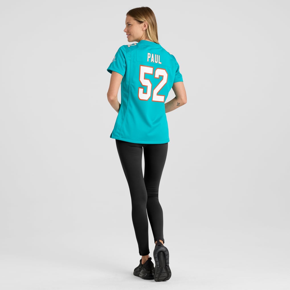 Women's Miami Dolphins Patrick Paul Nike  Aqua  Game Jersey - Image 6