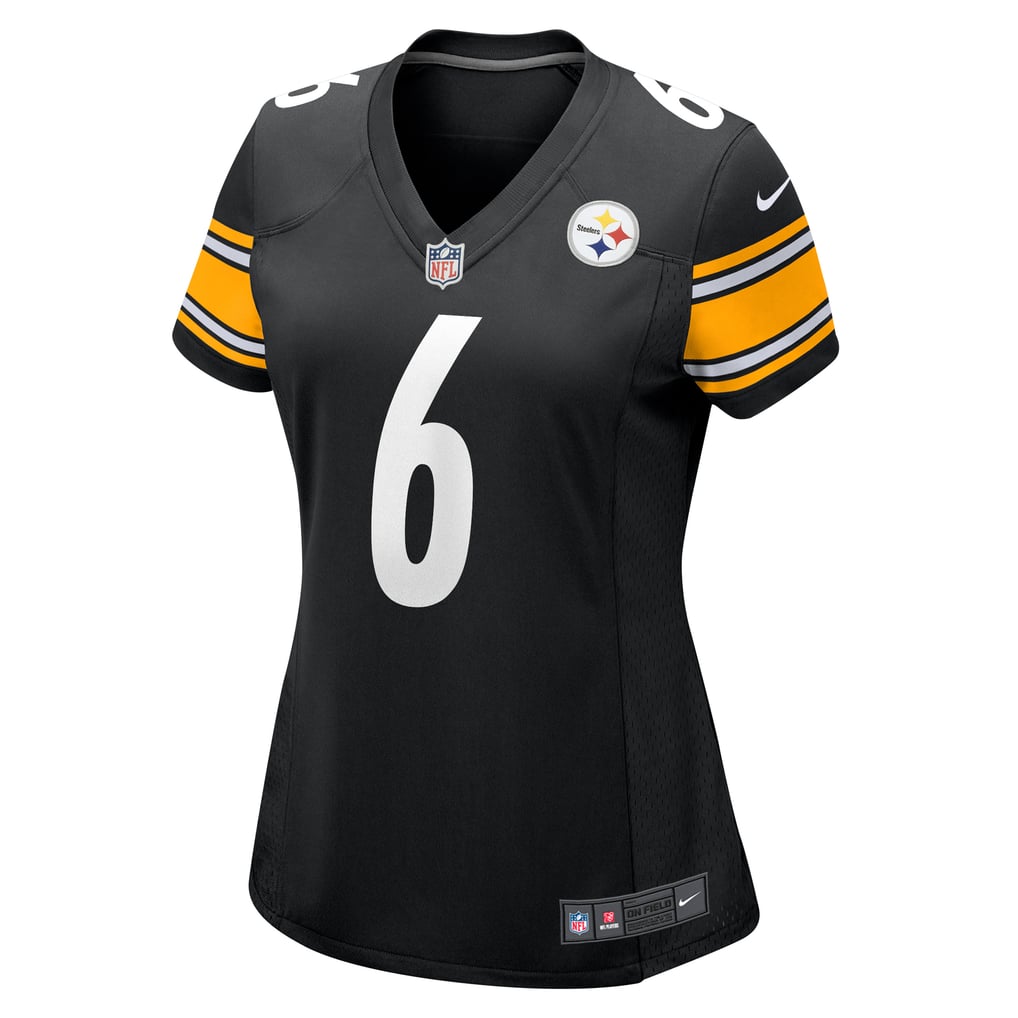 Women's Pittsburgh Steelers Patrick Queen Nike Black Game Player Jersey - Image 3