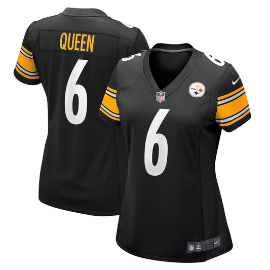 Women's Pittsburgh Steelers Patrick Queen Nike Black Game Player Jersey - Image 1