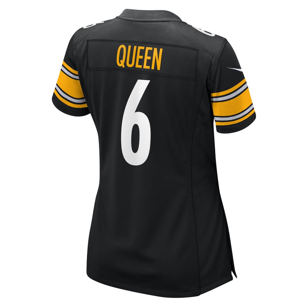 Women's Pittsburgh Steelers Patrick Queen Nike  Black Team Game Jersey - Image 4