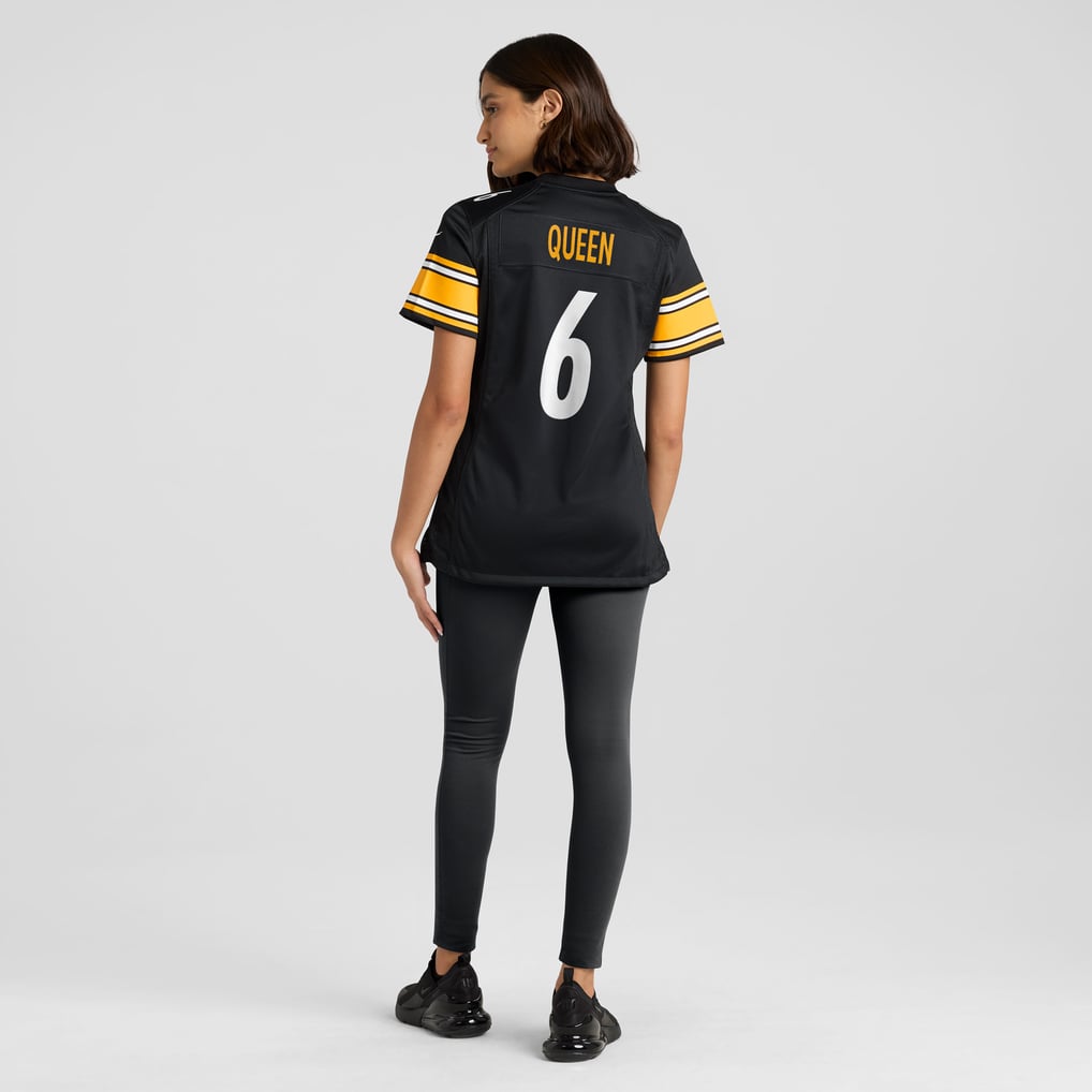 Women's Pittsburgh Steelers Patrick Queen Nike  Black Team Game Jersey - Image 6