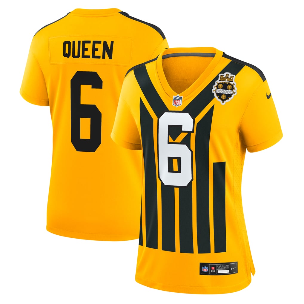 Women's Pittsburgh Steelers Patrick Queen Nike Gold Alternate 1933 Throwback Game Jersey - Image 1
