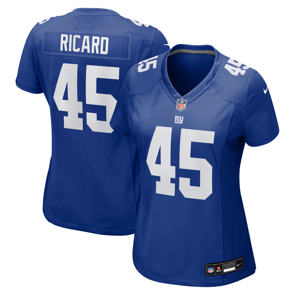 Women's New York Giants Patrick Ricard Nike  Royal Team Game Jersey - Image 1