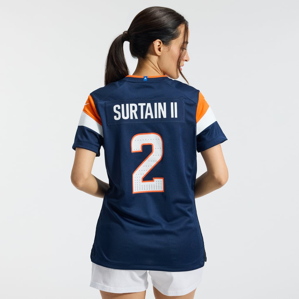 Women's Denver Broncos Patrick Surtain II Nike Navy Alternate Game Jersey - Image 4