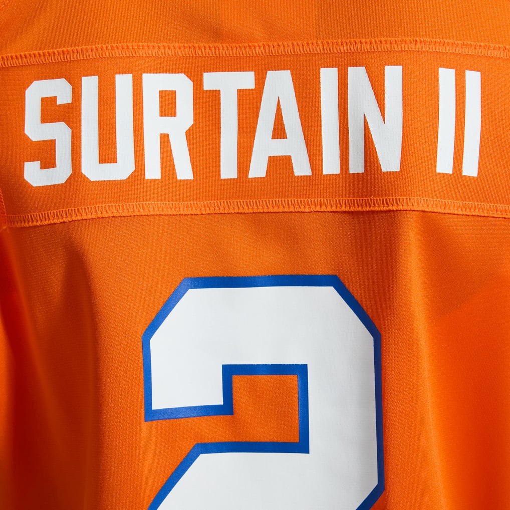 Women's Denver Broncos Patrick Surtain II Nike Orange Mile High Collection 1977 Throwback Player Game Jersey - Image 12