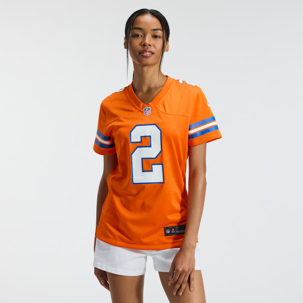 Women's Denver Broncos Patrick Surtain II Nike Orange Mile High Collection 1977 Throwback Player Game Jersey - Image 3