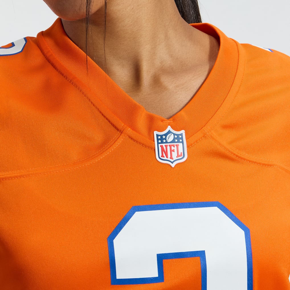 Women's Denver Broncos Patrick Surtain II Nike Orange Mile High Collection 1977 Throwback Player Game Jersey - Image 9