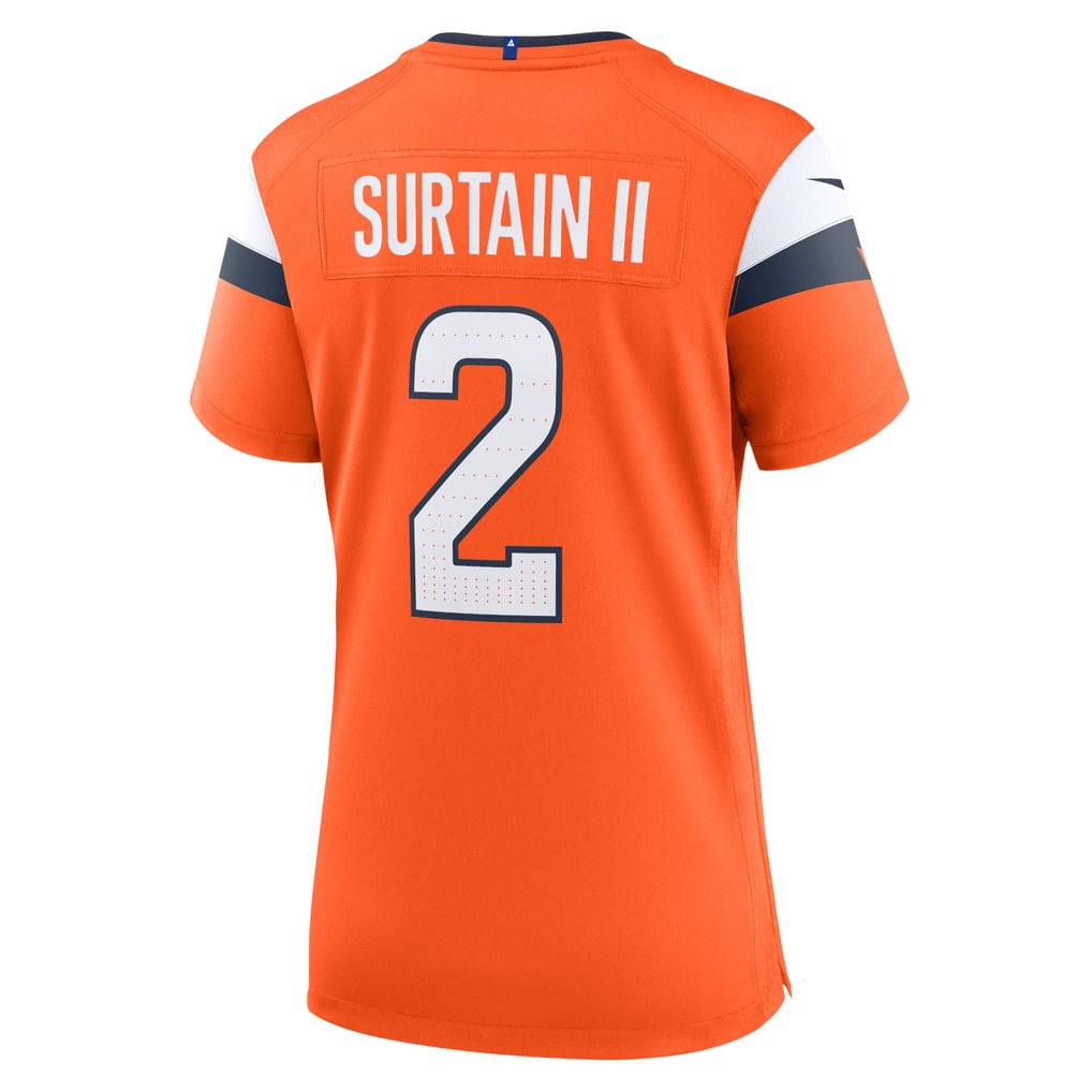 Women's Denver Broncos Patrick Surtain II Nike Orange Team Game Jersey - Image 4