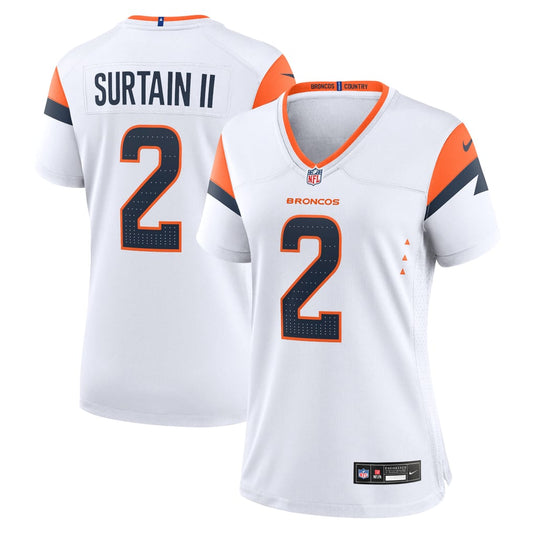 Women's Denver Broncos Patrick Surtain II Nike White Game Jersey - Image 1