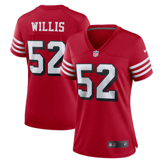 Women's San Francisco 49ers Patrick Willis Nike Scarlet Alternate Game Jersey - Image 1