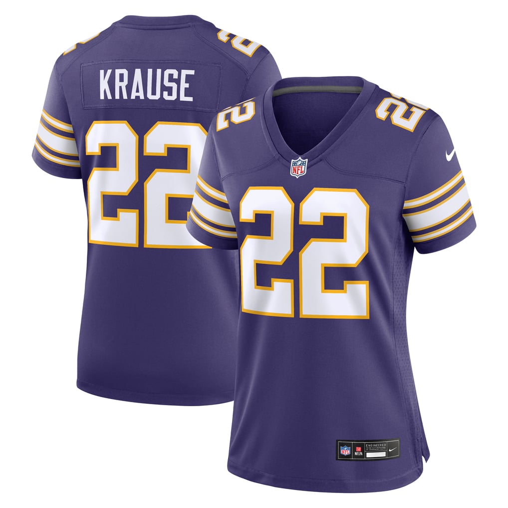 Women's Minnesota Vikings Paul Krause Nike Purple Classic Retired Player Jersey - Image 2