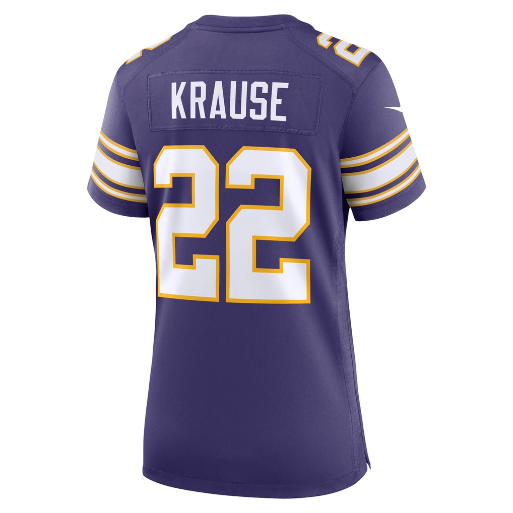 Women's Minnesota Vikings Paul Krause Nike Purple Classic Retired Player Jersey - Image 4