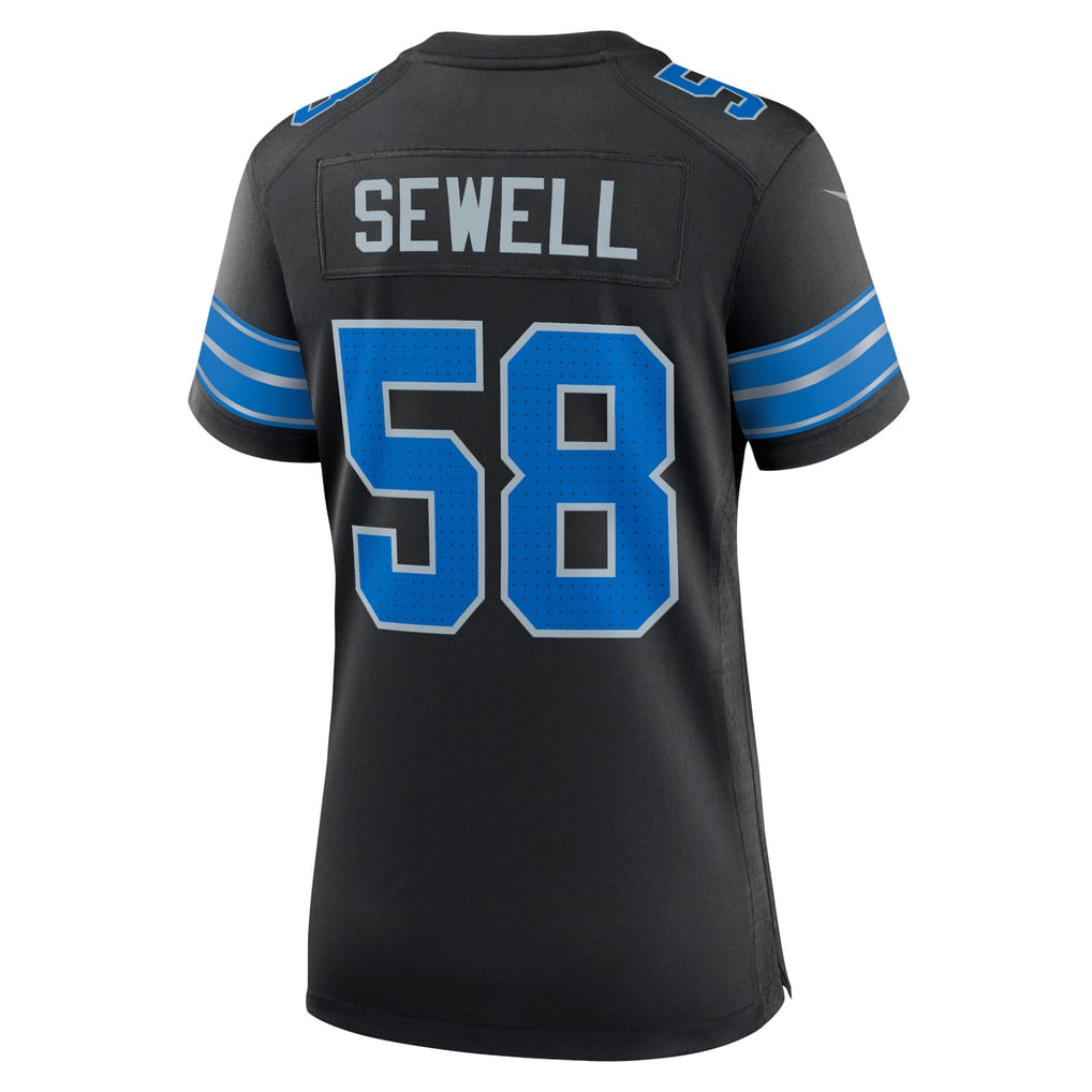 Women's Detroit Lions Penei Sewell Nike Black 2nd Alternate Game Jersey - Image 4